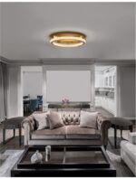 Plafoniera Nova Luce Fiore, finisaj alama antichizata/acril, 60 W, cod 9285620 - imagine 8
