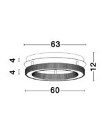 Plafoniera Nova Luce Fiore, finisaj alama antichizata/acril, 60 W, cod 9285620 - imagine 4