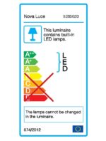 Plafoniera Nova Luce Fiore, finisaj alama antichizata/acril, 60 W, cod 9285620 - imagine 2