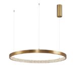 Suspensie Nova Luce Preston, finisaj alama antichizata/acril, 50 W, cod 9285801
