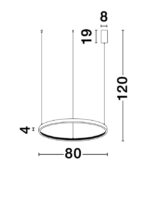 Suspensie Nova Luce Preston, finisaj alama antichizata/acril, 50 W, cod 9285801 - imagine 4