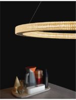 Suspensie Nova Luce Fiore, finisaj alama antichizata/acril, 80 W, cod 9285810 - imagine 7