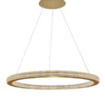 Suspensie Nova Luce Fiore, finisaj alama antichizata/acril, 80 W, cod 9285810