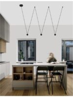 Suspensie Nova Luce Nocci, finisaj negru mat, 3x4.5 W, cod 9303941 - imagine 5