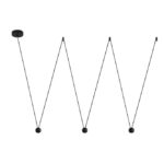 Suspensie Nova Luce Nocci, finisaj negru mat, 3x4.5 W, cod 9303941
