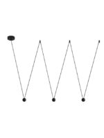 Suspensie Nova Luce Nocci, finisaj negru mat, 3x4.5 W, cod 9303941