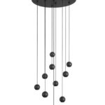 Suspensie Nova Luce Nocci, finisaj negru mat, 10x4.5 W, cod 9303952