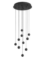 Suspensie Nova Luce Nocci, finisaj negru mat, 10x4.5 W, cod 9303952