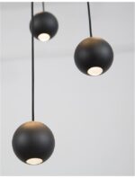 Suspensie Nova Luce Nocci, finisaj negru mat, 10x4.5 W, cod 9303952 - imagine 6