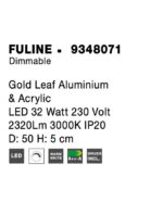 Plafoniera Nova Luce Fuline, finisaj auriu, 32 W, cod 9348071 - imagine 4