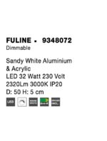 Plafoniera Nova Luce Fuline, finisaj alb satinat, 32 W, cod 9348072 - imagine 4