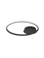 Plafoniera Nova Luce Fuline, finisaj negru satinat, 32 W, cod 9348073