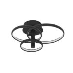 Plafoniera Nova Luce Emil, finisaj negru satinat, 30 W, cod 9349063