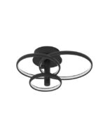 Plafoniera Nova Luce Emil, finisaj negru satinat, 30 W, cod 9349063