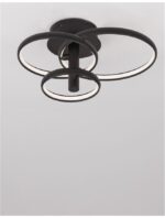 Plafoniera Nova Luce Emil, finisaj negru satinat, 30 W, cod 9349063 - imagine 9