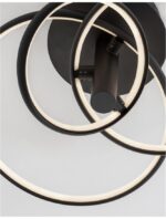 Plafoniera Nova Luce Emil, finisaj negru satinat, 30 W, cod 9349063 - imagine 6