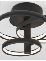 Plafoniera Nova Luce Emil, finisaj negru satinat, 30 W, cod 9349063 - imagine 5