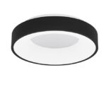 Plafoniera Nova Luce Rando Thin, finisaj negru mat, 30 W, cod 9353831