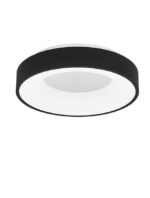 Plafoniera Nova Luce Rando Thin, finisaj negru mat, 30 W, cod 9353831