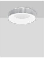 Plafoniera Nova Luce Rando Thin, finisaj aluminiu periat, 30 W, cod 9353834 - imagine 8