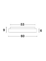 Plafoniera Nova Luce Rando Thin, finisaj aluminiu periat, 50 W, cod 9353856 - imagine 2