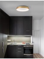 Plafoniera Nova Luce Rando Thin, finisaj auriu periat, 50 W, cod 9353854 - imagine 9