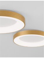 Plafoniera Nova Luce Rando Thin, finisaj auriu periat, 50 W, cod 9353854 - imagine 5