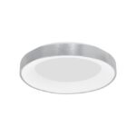 Plafoniera Nova Luce Rando Thin, finisaj aluminiu periat, 50 W, cod 9353856