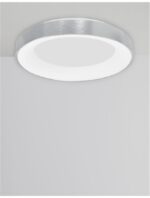 Plafoniera Nova Luce Rando Thin, finisaj aluminiu periat, 50 W, cod 9353856 - imagine 9
