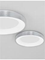 Plafoniera Nova Luce Rando Thin, finisaj aluminiu periat, 50 W, cod 9353856 - imagine 7