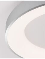 Plafoniera Nova Luce Rando Thin, finisaj aluminiu periat, 50 W, cod 9353856 - imagine 5