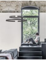 Suspensie Nova Luce Torrente, finisaj negru satinat, 93 W, cod  9392012 - imagine 9