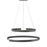 Suspensie Nova Luce Torrente, finisaj negru satinat, 93 W, cod  9392012