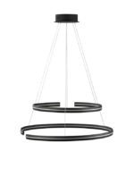 Suspensie Nova Luce Torrente, finisaj negru satinat, 93 W, cod  9392012