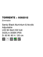 Suspensie Nova Luce Torrente, finisaj negru satinat, 93 W, cod  9392012 - imagine 3