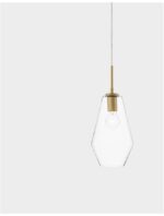 Pendul Nova Luce Prisma, finisaj auriu mat/sticla clara, 1x12 W, cod 9426732 - imagine 7