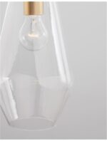 Pendul Nova Luce Prisma, finisaj auriu mat/sticla clara, 1x12 W, cod 9426732 - imagine 6