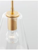 Pendul Nova Luce Prisma, finisaj auriu mat/sticla clara, 1x12 W, cod 9426732 - imagine 5