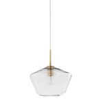 Pendul Nova Luce Prisma, finisaj auriu mat/sticla clara, 1x12 W, cod 9426733