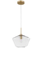 Pendul Nova Luce Prisma, finisaj auriu mat/sticla clara, 1x12 W, cod 9426733