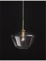 Pendul Nova Luce Prisma, finisaj auriu mat/sticla clara, 1x12 W, cod 9426733 - imagine 8