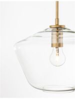 Pendul Nova Luce Prisma, finisaj auriu mat/sticla clara, 1x12 W, cod 9426733 - imagine 7