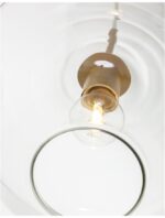 Pendul Nova Luce Prisma, finisaj auriu mat/sticla clara, 1x12 W, cod 9426733 - imagine 6