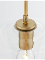 Pendul Nova Luce Prisma, finisaj auriu mat/sticla clara, 1x12 W, cod 9426733 - imagine 5