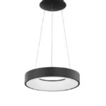 Suspensie Nova Luce Rando Thin, finisaj negru mat, 30 W, cod 9453431