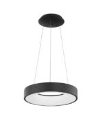 Suspensie Nova Luce Rando Thin, finisaj negru mat, 30 W, cod 9453431