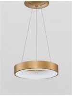 Suspensie Nova Luce Rando Thin, finisaj auriu periat, 30 W, cod 9453432 - imagine 6