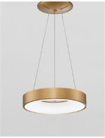 Suspensie Nova Luce Rando Thin, finisaj auriu periat, 30 W, cod 9453432 - imagine 5