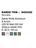 Suspensie Nova Luce Rando Thin, finisaj alb mat, 50 W, cod 9453452 - imagine 4