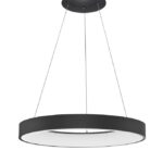 Suspensie Nova Luce Rando Thin, finisaj negru satinat, 50 W, cod 9453453